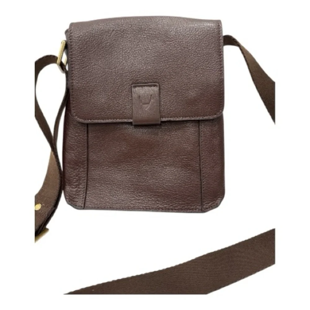 Hidesign Aiden Genuine Leather Crossbody Messenger Bag 10.5